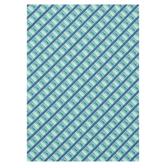 フライフィッシングロッドパターン テーブルクロス (正面)