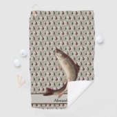 フライフィッシングヴィンテージニジマス ゴルフタオル (インサイチュ)