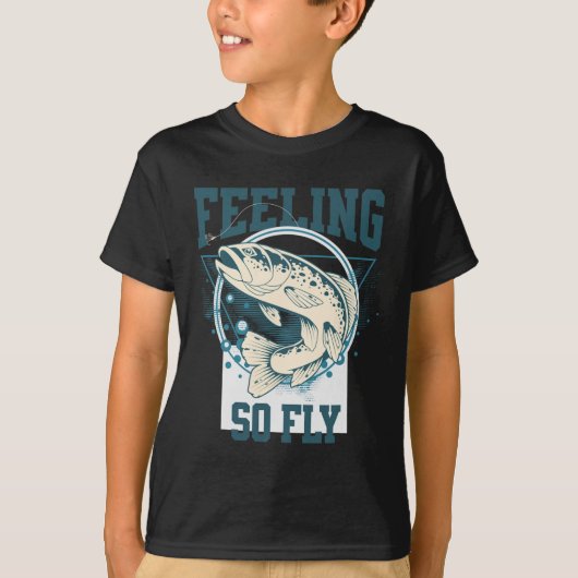 フライフィッシング好きな釣り人へのおもしろTシャツ Tシャツ (正面)
