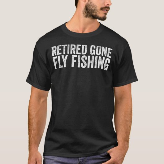 フライフィッシング好きのための面白い釣りジョーク&名言 Tシャツ (正面)
