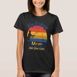 フライフィッシング母フィッシャーママ Tシャツ