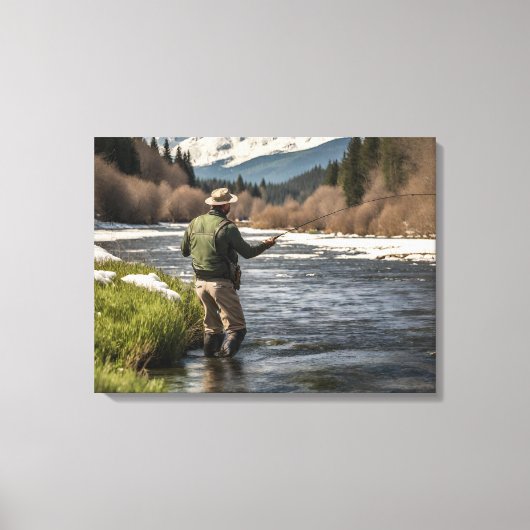 フライフィッシング用キャンバス印刷 キャンバスプリント (正面)