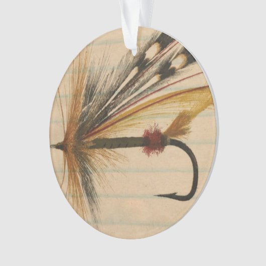 フライフィッシング用ルアー並び紙 オーナメント (正面)