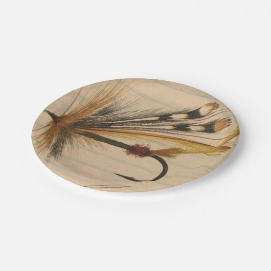 フライフィッシング用ルアー並び紙 ペーパープレート (アングル)