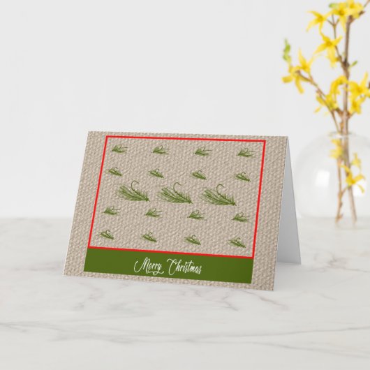 フライフィッシング用ルアー メリークリスマス カード (黄色い花)