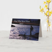 フライフィッシング空白のグリーティングカード カード (黄色い花)