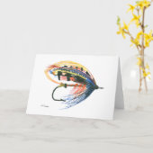 フライフィッシング空白のグリーティングカード カード (黄色い花)