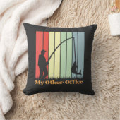 フライフィッシング自分の他のオフィスレトロ クッション (ブランケット)