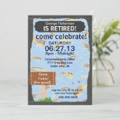 フライフィッシング退職パーティーお祝い 招待状 (スタンド正面)