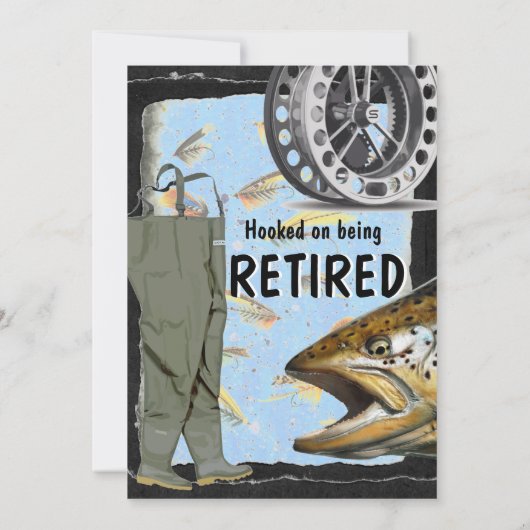 フライフィッシング退職パーティーお祝い 招待状 (裏面)