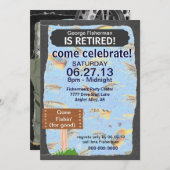 フライフィッシング退職パーティーお祝い 招待状 (正面/裏面)