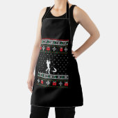 フライフィッシング魚の醜いクリスマスセータークリスマスギフト エプロン (インサイチュ)