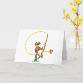 フライフィッシング カード (黄色い花)