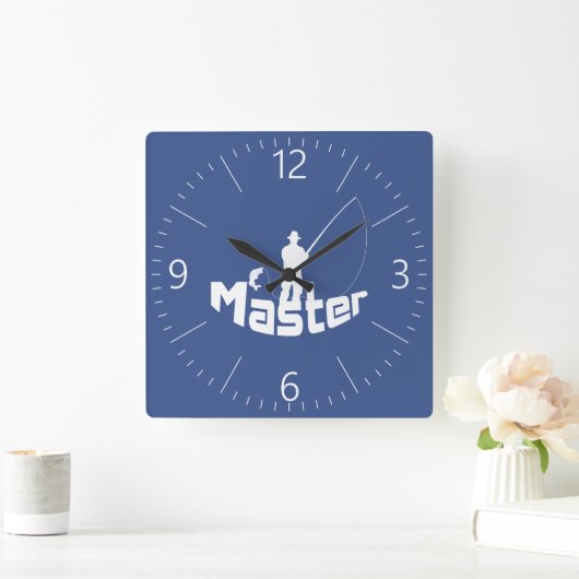 フライフィッシング スクエア壁時計 (ホーム)