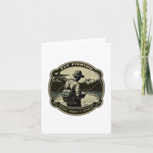 フライフィッシング – セラピーが高価なため カード (正面)