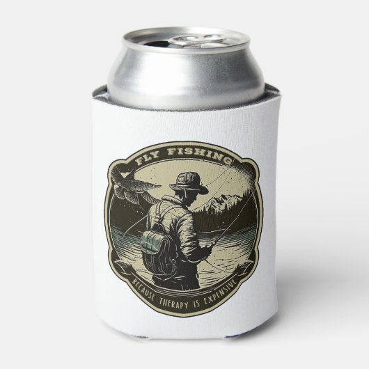 フライフィッシング – セラピーが高価なため 缶クーラー (缶正面)