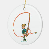 フライフィッシング セラミックオーナメント (左)