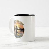 フライフィッシング ツートーンマグカップ (正面左)