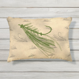 フライフィッシング – ヴィンテージフライアート アウトドアクッション