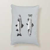 フライフィッシング – ヴィンテージマス アクセントクッション (裏面(縦))