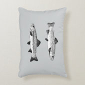 フライフィッシング – ヴィンテージマス アクセントクッション (正面(垂直))