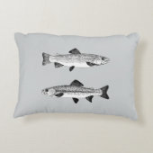 フライフィッシング – ヴィンテージマス アクセントクッション (裏面)