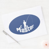 フライフィッシング 楕円形シール (封筒)