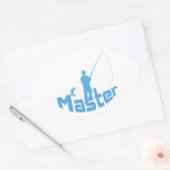 フライフィッシング 楕円形シール (封筒)