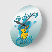 フライフィッシング#7 ラウンド壁時計 (傾斜)