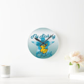 フライフィッシング#7 ラウンド壁時計 (ホーム)