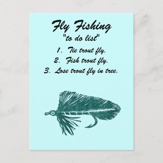 フライフィッシング「to do list」はがき「グリーンマトゥカ」 ポストカード (正面)