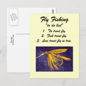 フライフィッシング「to do list」はがき「ビッグイエローメイ」 ポストカード (正面/裏面)