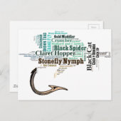 フライフィッシングTシャツ、ギフト、ノベルティ ポストカード (正面/裏面)