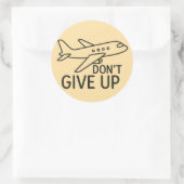 フライフォワード – ミニマリスト与えの飛行機アートをアップしない ラウンドシール (バッグ)