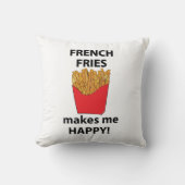 フライフランスのは私を幸せなフライにフランスのなる クッション (正面)