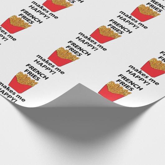 フライフランスのは私を幸せなフライにフランスのなる ラッピングペーパー (角)
