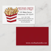 フライフランスのスファーストフードグルメフライアンバー 名刺 (正面/裏面)