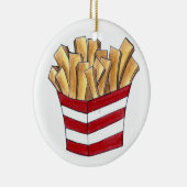 フライフランスのス小揚げチップファストフードグルメ セラミックオーナメント (右)