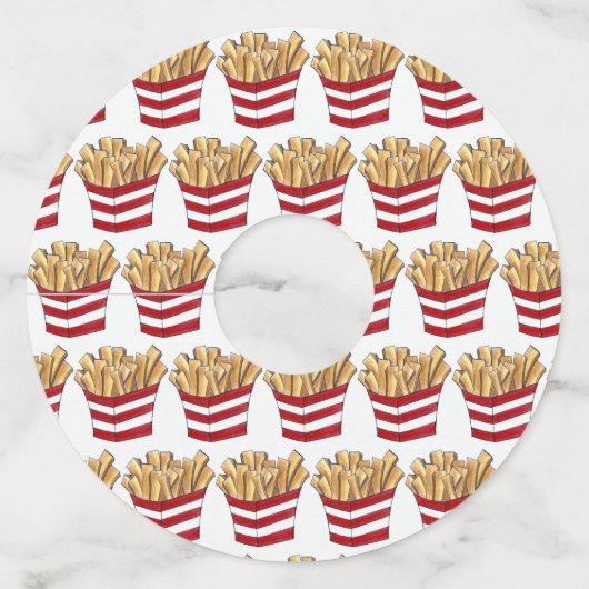 フライフランスのス小揚げチップファストフードグルメ ワイングラスタグ