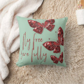 フライフリー、完全に生きる クッション (ブランケット)