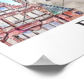 フライブルグドイツ旅行水の色の手描き ポスター (角)