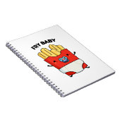 フライベイビー 面白いフライポテトの駒 ノートブック (右側)