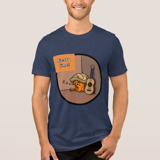 フライホーレカエル 昼寝 メンズ ネイビーブルー Tシャツ (正面)