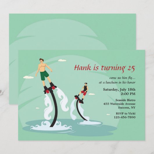 フライボード  招待状 (正面/裏面)