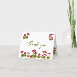 フライマッシュルームGoblincoreガーデンベビーシャワー サンキューカード