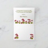 フライマッシュルームGoblincoreガーデンベビーシャワー サンキューカード (内部)