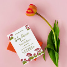 フライマッシュルームGoblincoreグリーンベビーシャワー