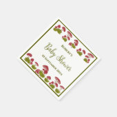 フライマッシュルームgoblincore妖精の庭ベビーシャワー スタンダードカクテルナプキン (角)