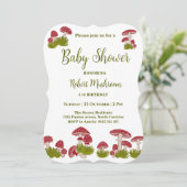 フライマッシュルームGoblincore緑の赤ちゃんシャワーが侵入 招待状 (スタンド正面)