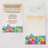 フライヤの誇大宣伝のカラフルの気球の販売の名刺 名刺 (正面/裏面)